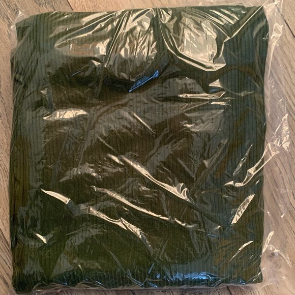 NWT IMAN COMFY CHIC SOFT RIBBED KNIT TOP PANT SET SPRUCE GREEN XS AVG - Picture 5 of 5